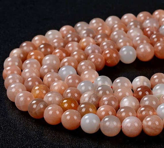 8mm Natural Sunstone Gemstone Grade Aaa Round Loose Beads Bulk Lot 1,2,6,12 And 50 (d155)