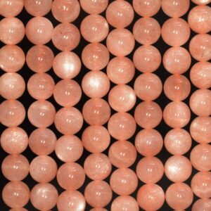 8mm Orange Sunstone Gemstone Grade Aaa Round Loose Beads 15.5 Inch Full Strand (80003601-a164)