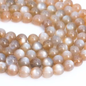 Brazil Aventurescence Sunstone Hematite Inclusions Beads Genuine Natural Round Gemstone Beads