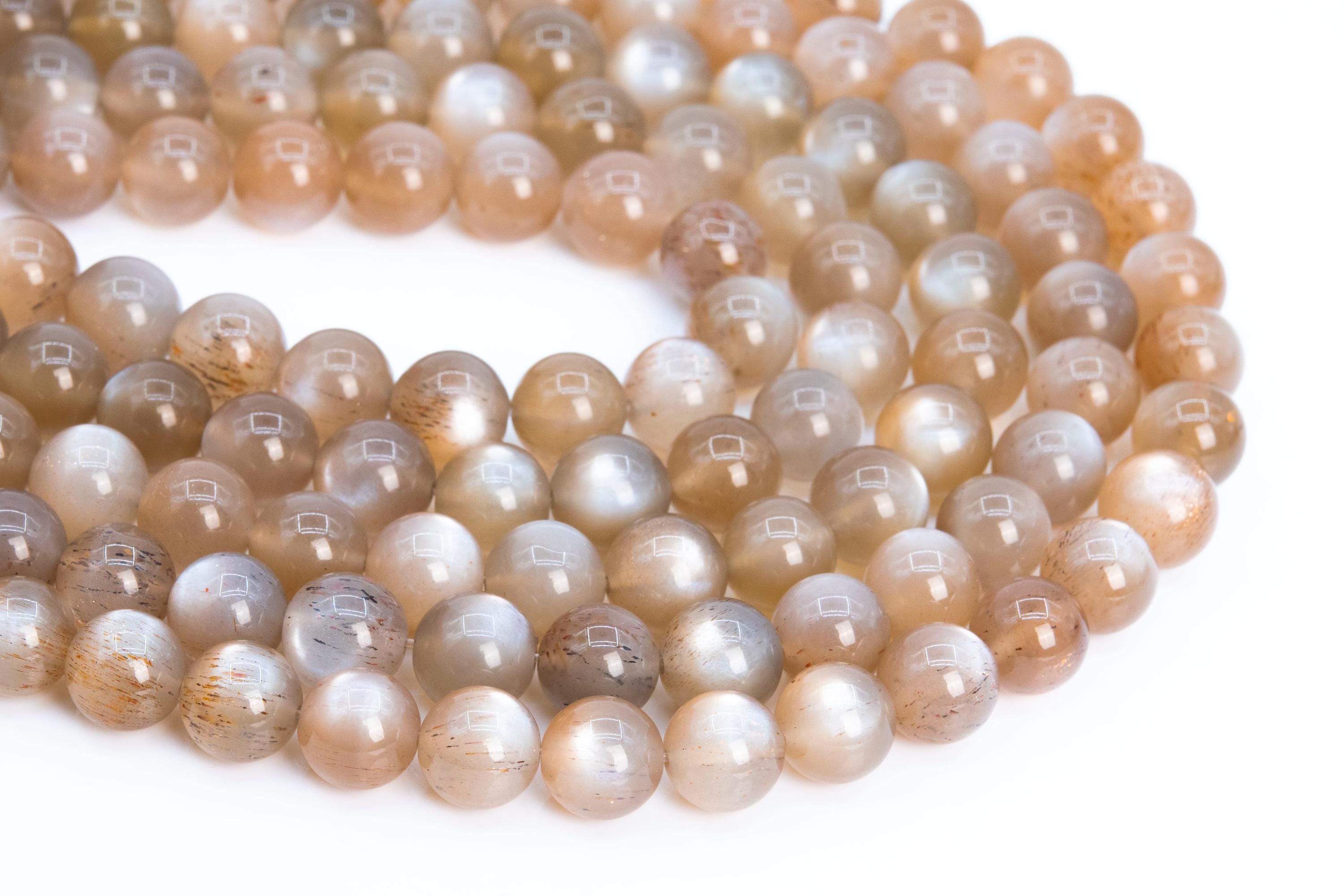 Brazil Aventurescence Sunstone Hematite Inclusions Beads Genuine Natural Round Gemstone Beads