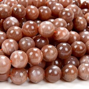 Natural Chocolate Sunstone Gemstone Grade Aa Round 11mm 12mm 13mm 14mm 15mm 16mm Loose Beads (d193)