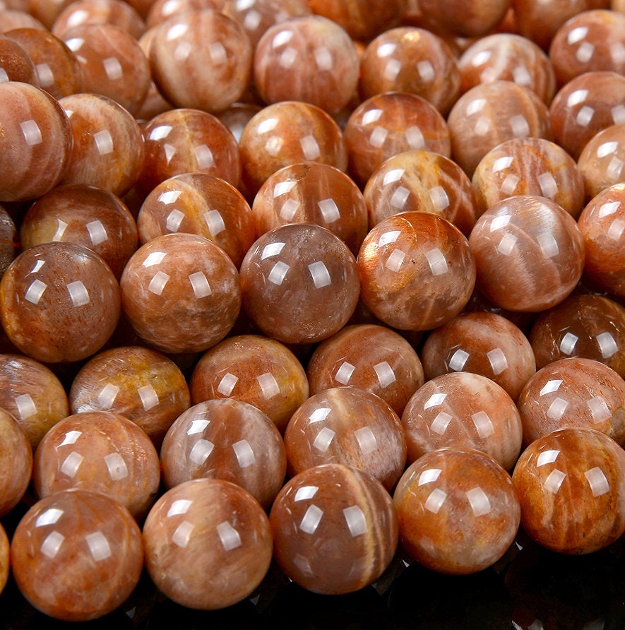 Natural Sunstone Gemstone Grade Aaa Round 9mm 10mm 13mm 14mm Loose Beads (d193)