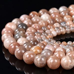 Natural Sunstone Gemstone Grade A Round 5mm 6mm 7mm 8mm 9mm 10mm 11mm 12mm 13mm 14mm 15mm 16mm 17mm 18mm Loose Beads Bulk Lot (d479 D480)
