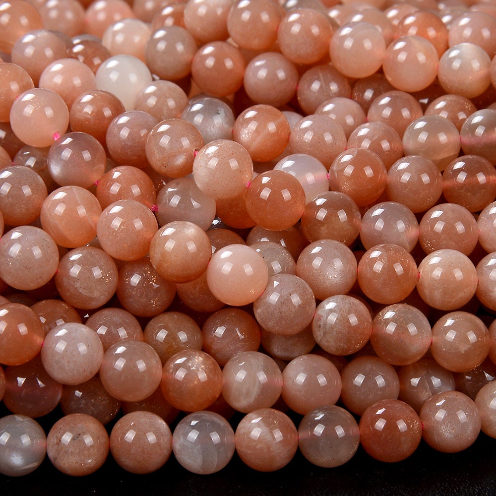 Natural Sunstone Gemstone Grade Aaa Round 6mm 8mm 10mm Loose Beads (d155)