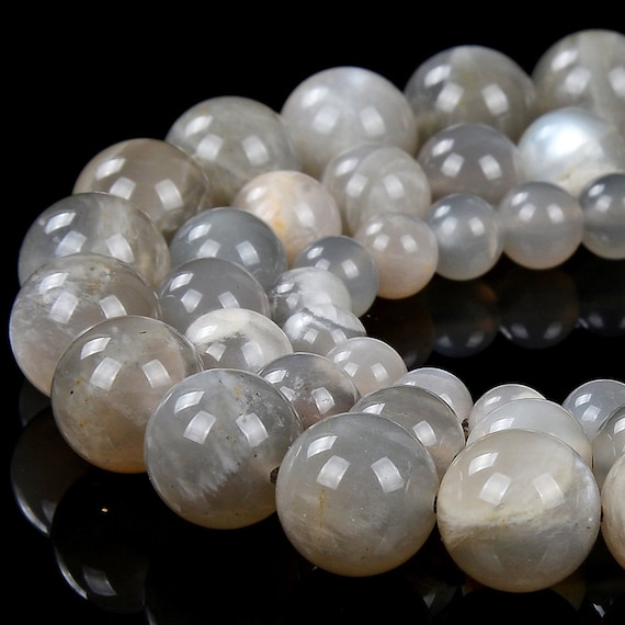 Natural Gray Sunstone Gemstone Grade A Round 5mm 6mm 9mm 12mm Loose Beads (d392)