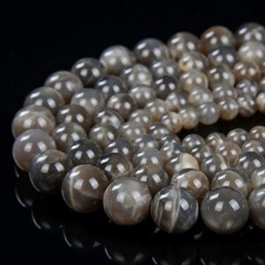 Natural Gray Sunstone Gemstone Grade Aa Round 7mm 8mm 9mm 10mm 11mm 12mm 13mm Loose Beads Bulk Lot 1,2,6,12 And 50 (d17)