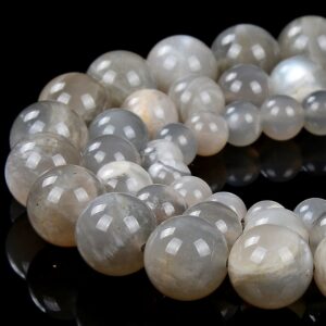 Natural Gray Sunstone Gemstone Grade A Round 5mm 6mm 7mm 8mm 9mm 10mm Loose Beads (d392)