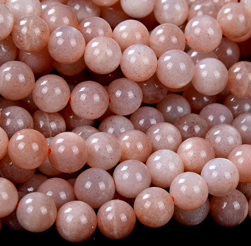 Natural Light Peach Sunstone Gemstone Grade Aa Round 4mm 5mm 6mm 7mm 8mm 9mm 10mm 11mm 12mm 13mm Loose Beads (d194 D195)