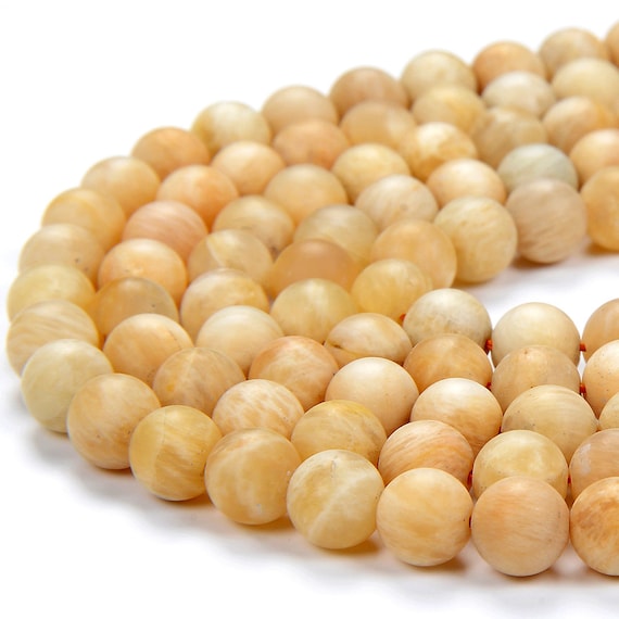 Natural Matte Yellow Sunstone Gemstone 8mm Grade Aa Round Loose Beads Bulk Lot 1,2,6,12 And 50 (d336)