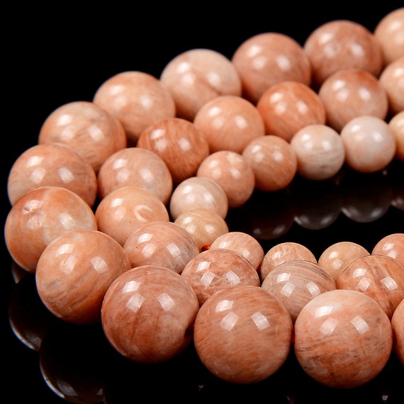 Natural Orange Feldspar Sunstone Gemstone Grade Aa Round 5mm 6mm 7mm 8mm 9mm 10mm Loose Beads Bulk Lot 1,2,6,12 And 50 (d307)