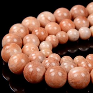 Natural Orange Feldspar Sunstone Gemstone Grade Aa Round 5mm 6mm 7mm 8mm 9mm 10mm Loose Beads (d307)
