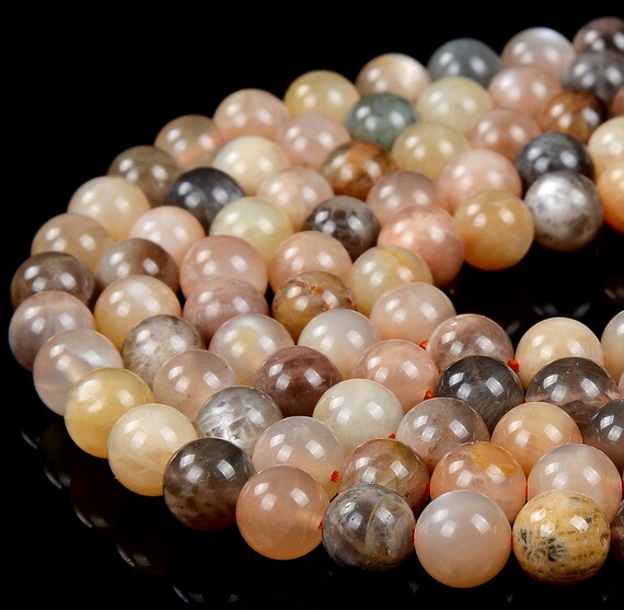Natural Orange Gray Sunstone Gemstone Grade Aaa Round 7mm 8mm Loose Beads Bulk Lot 1,2,6,12 And 50 (d311)
