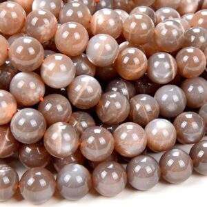 Natural Orange Gray Sunstone Gemstone Grade Aa Round 8mm 12mm 14mm 15mm 16mm 17mm 18mm Loose Beads (d192)