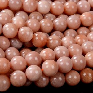 Natural Peach Sunstone Gemstone Grade Aa Round 8mm 9mm 10mm 11mm 12mm 13mm Loose Beads (d187 D188)