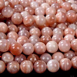 Natural Peach Sunstone Gemstone Grade A Round 4mm 5mm 6mm 7mm 9mm 10mm 11mm 12mm 13mm Loose Beads (d189 D190)