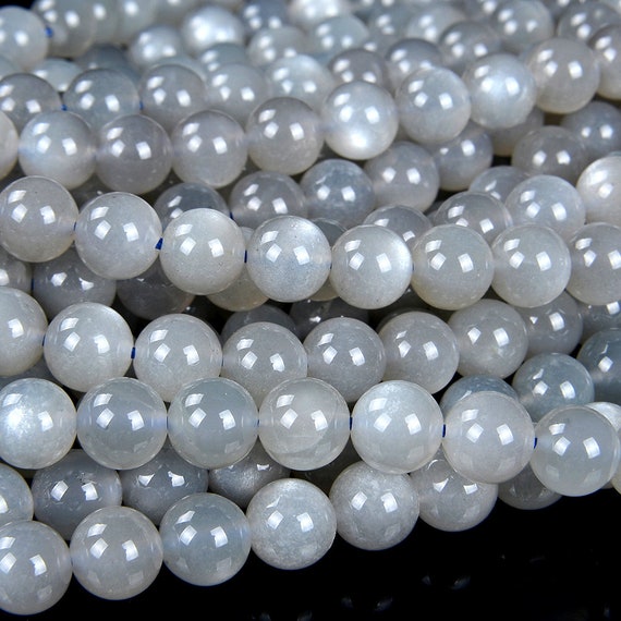 Natural Silver Gray Sunstone Gemstone Grade Aaa Round 6mm 8mm Loose Beads Bulk Lot 1,2,6,12 And 50 (d67)