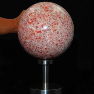 215MM Orange Sunstone Sphere: Natural Heliolite Crystal, Reiki Healing 215MM Orange Sunstone Sphere: Natural Heliolite Crystal, Reiki Healing