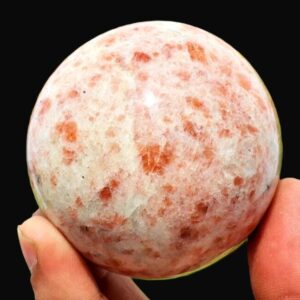 60MM Orange Sunstone Sphere: Natural Heliolite Crystal, Reiki Healing 60MM Orange Sunstone Sphere: Natural Heliolite Crystal, Reiki Healing