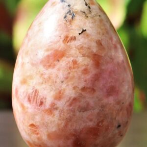 70MM Sunstone Egg: Orange Heliolite Gemstone, Chakra Balancing Decor 70MM Sunstone Egg: Orange Heliolite Gemstone, Chakra Balancing Decor