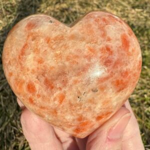 Confetti Sunstone Heart: Polished Gemstone, Witchy Decor #3