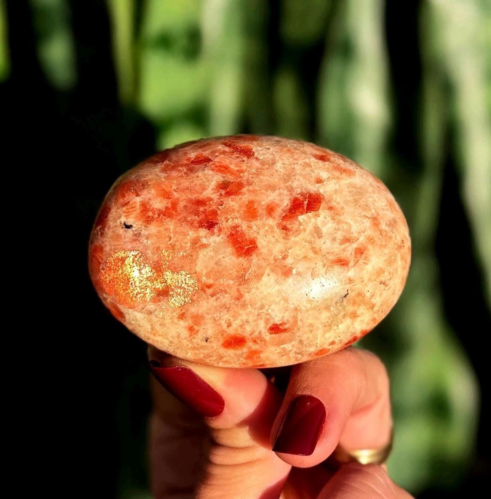 Sunstone Crystal - For Personal Power & Confidence - Crystal Palm Stone