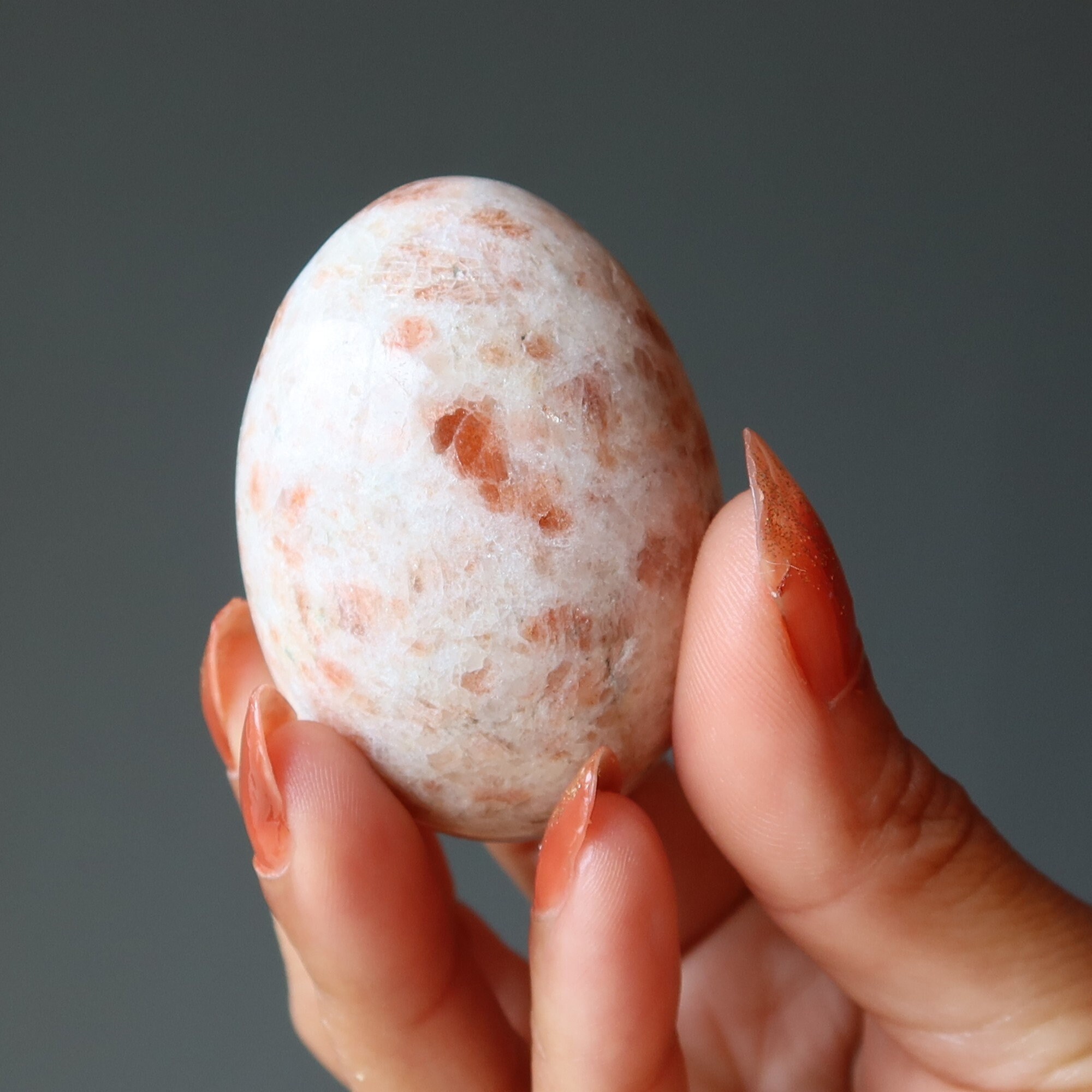 Sunstone Egg Early Bird Morning Manifestation Red Crystal