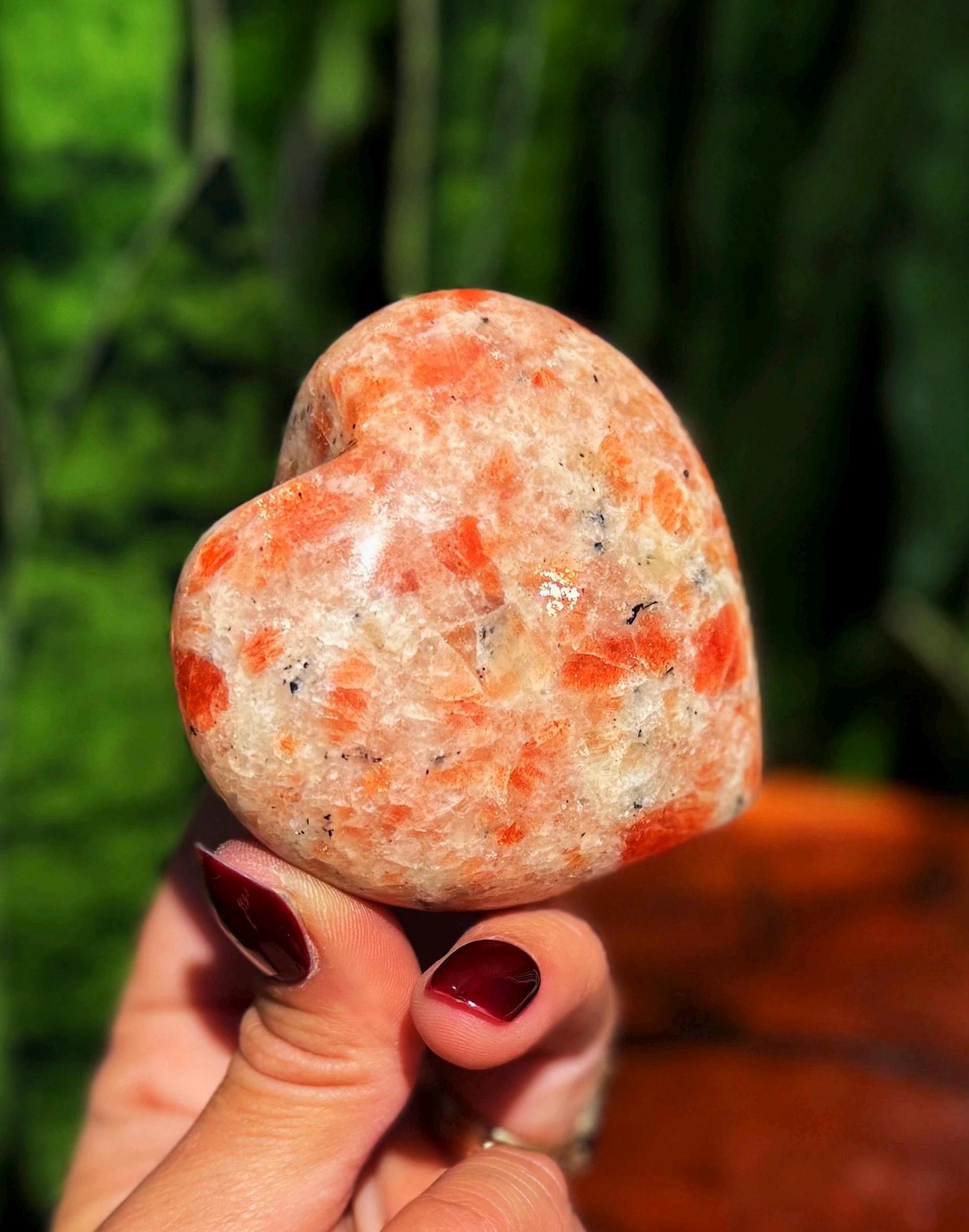 Sunstone Heart - For Personal Power & Confidence - Crystal Heart