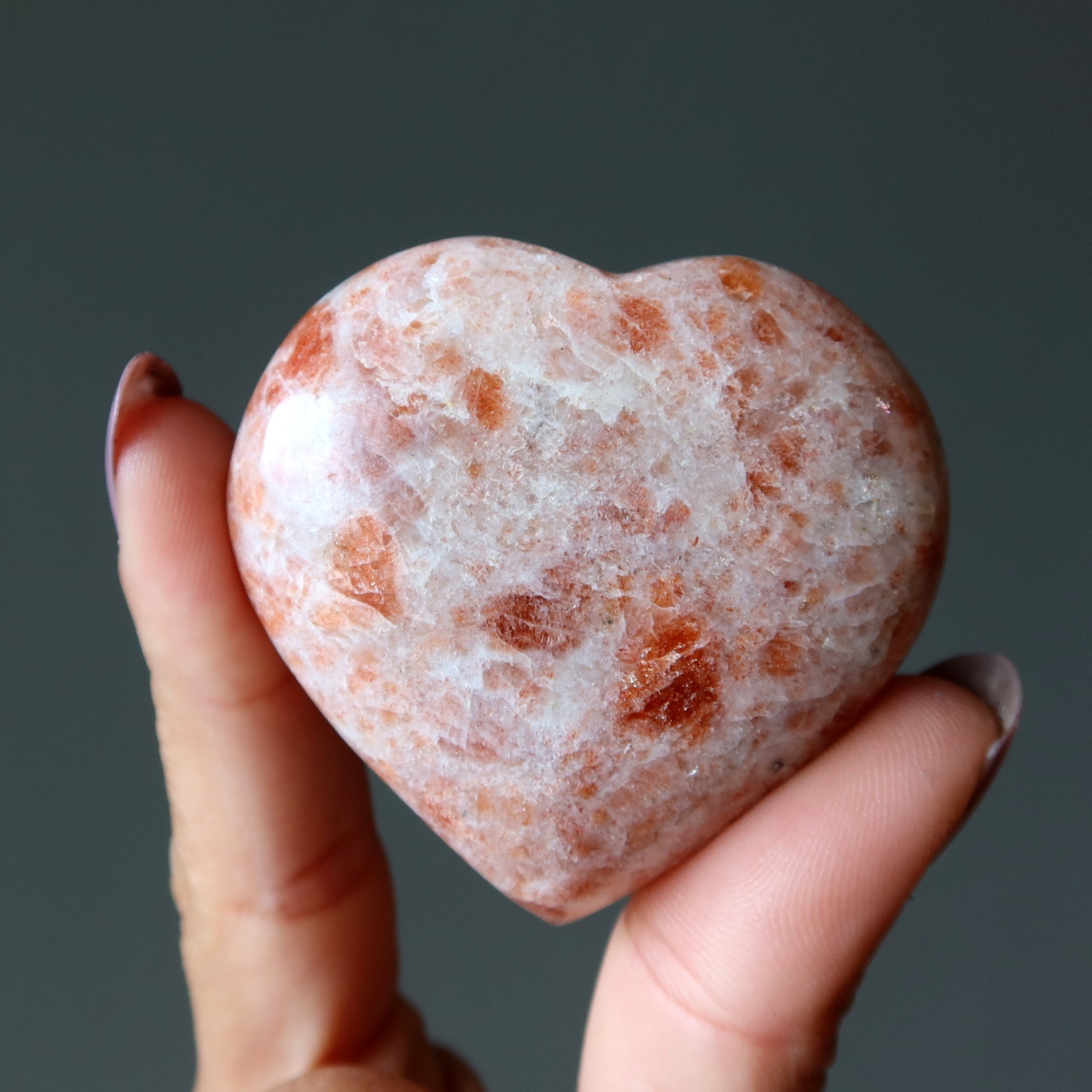 Sunstone Heart My Love Is Bright As The Sun Solar Healing Crystal