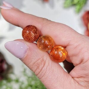 Sunstone Mini Sphere | Xs-l | - No. 538 (polished Orange Crystal Ball, Sacral Chakra, Healing Stone)