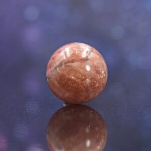 Mini Polished Rainbow Sunstone Sphere From Tanzania | Hematite Inclusions | 19.3mm | 9.85 Grams