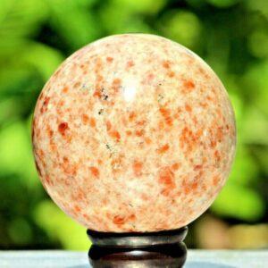 Large 120MM Orange Sunstone Sphere: Chakra Healing Stone Reiki Charged Large 120MM Orange Sunstone Sphere: Chakra Healing Stone Reiki Charged