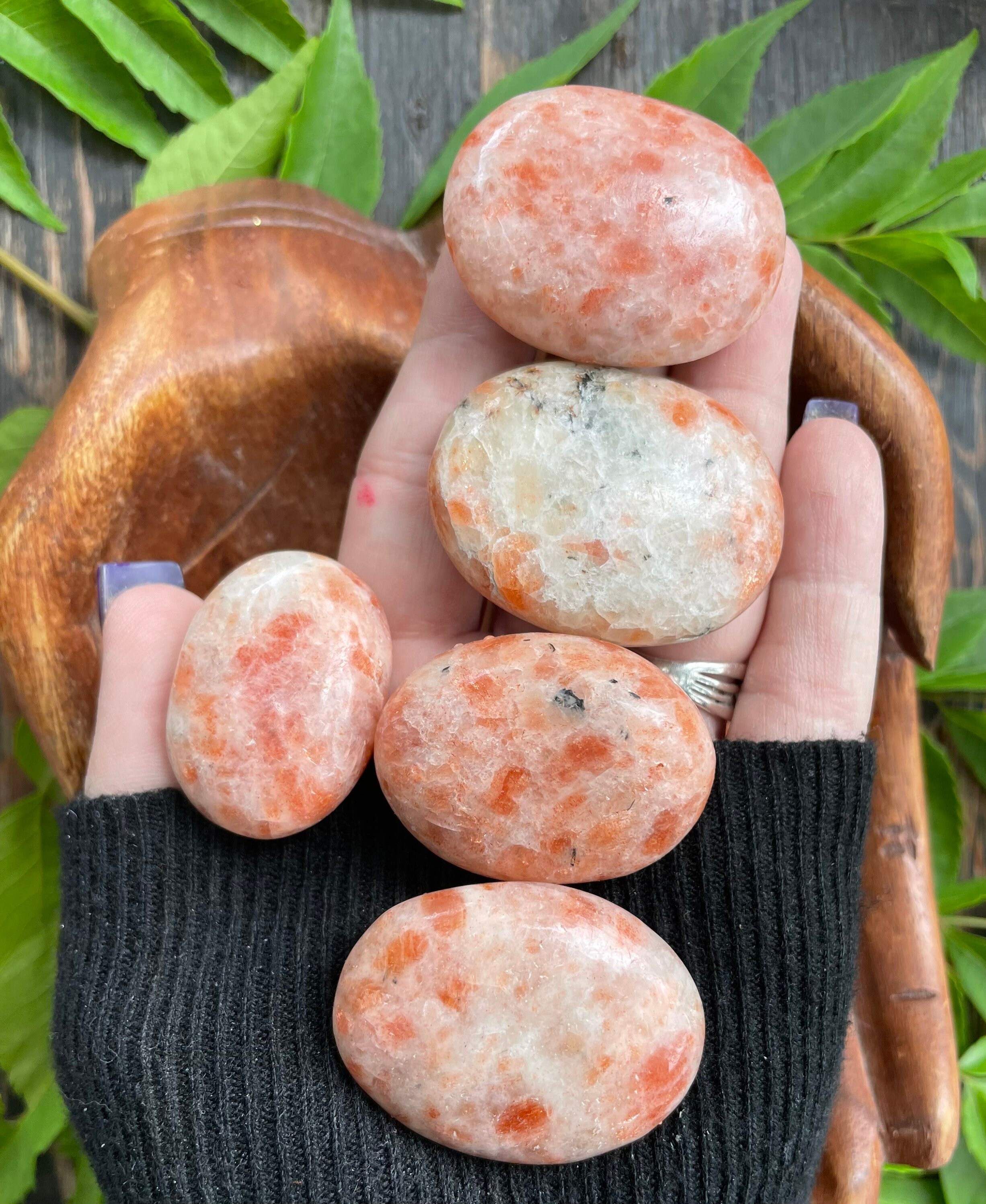 Sunstone, Sunstone Palm Stone, Qty. 1