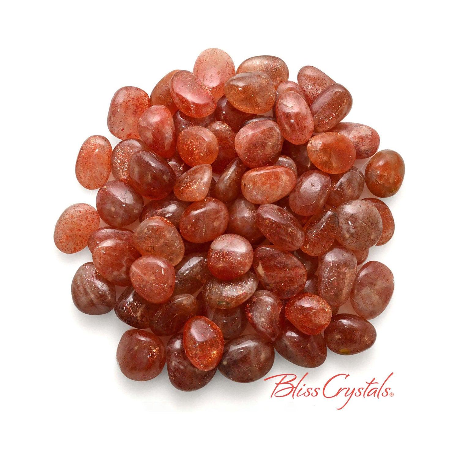 2 Rainbow Sunstone Small Tumbled Stone Medicine Bag Reiki Positive Energy Happiness Prosperity #st19