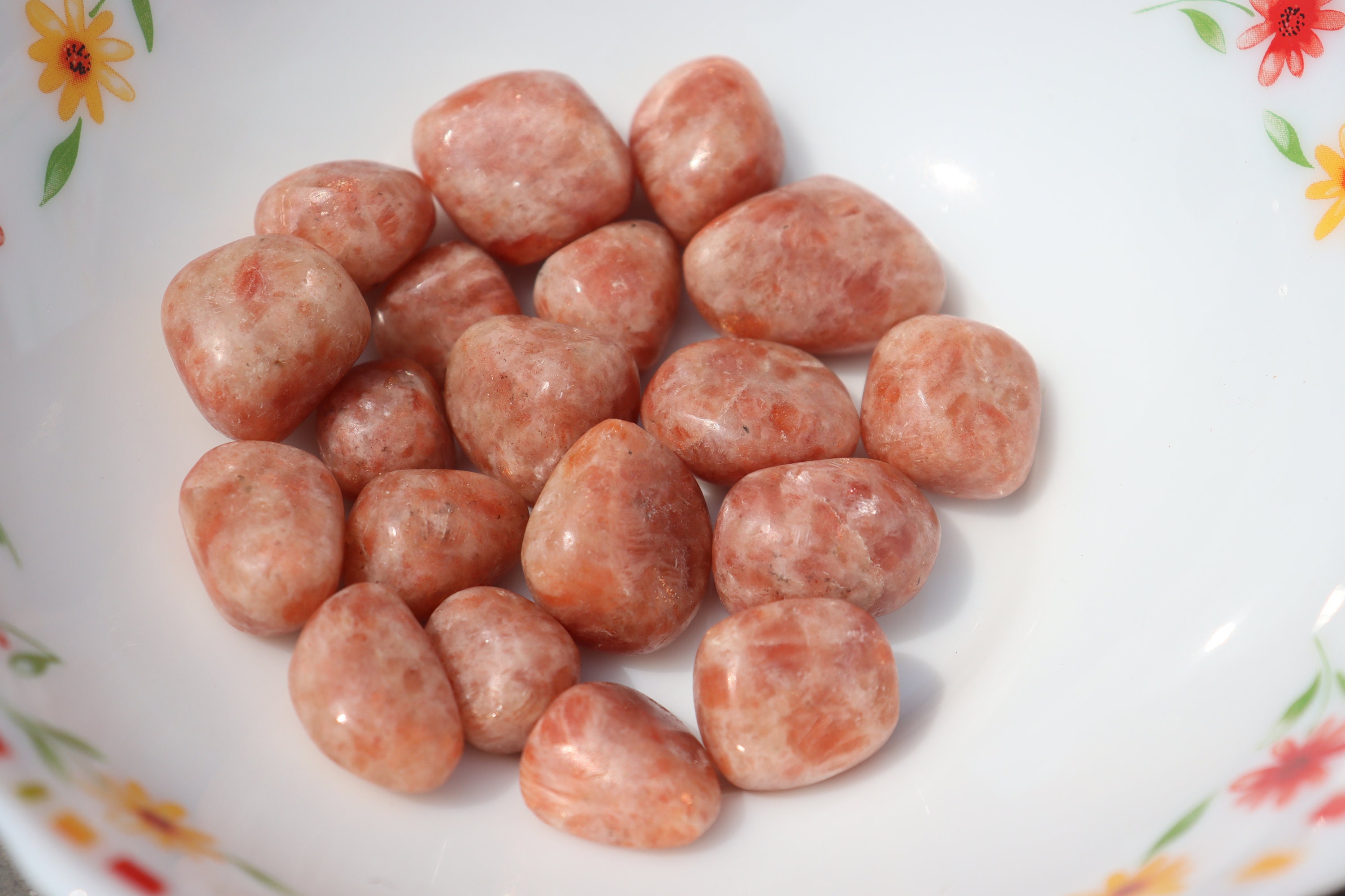 5/8” - 1" A+ Grade Sunstone  Sunstone Tumbled Stone - Tumbled Sunstone - Healing Crystal - Sunstone Crystal  Positive Energy Crystal Chakra