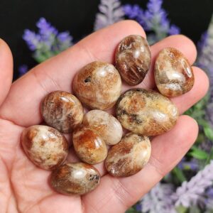 Sunstone Crystal - Polished Sunstone - Rainbow Sunstone - Confetti Sunstone - Sunstone Tumbled Stones - Tumbled Sun Stone - Sunstone Tumble