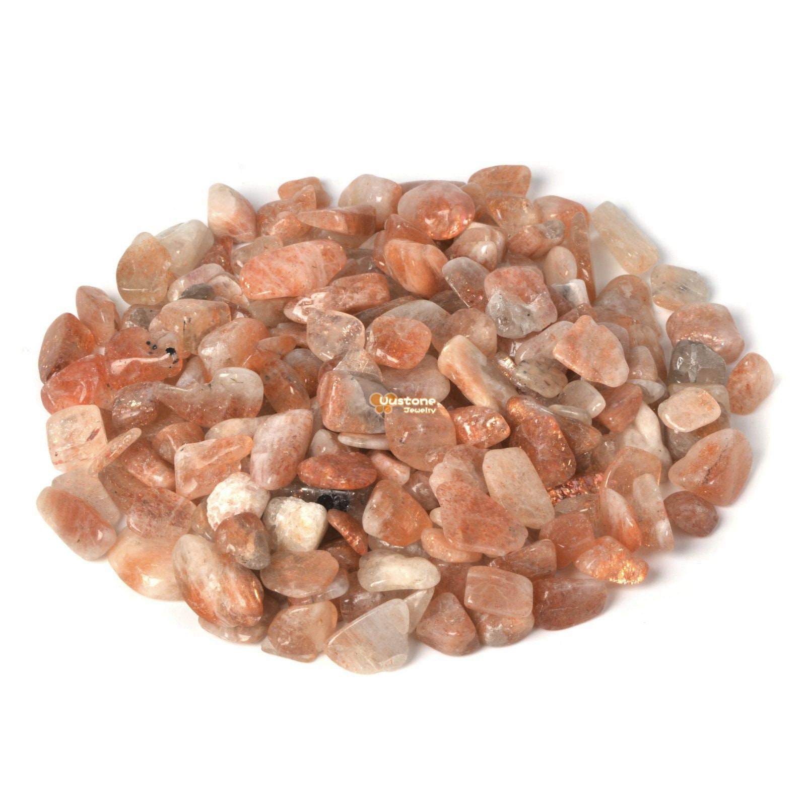 Golden Sunstone Polished Chips Crushed Tumbled Stone Crystal Healing Embellishments 100 Grams