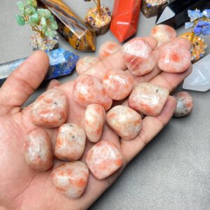 Orange Sunstone Tumble, Polished Gemstone, Crystal Healing