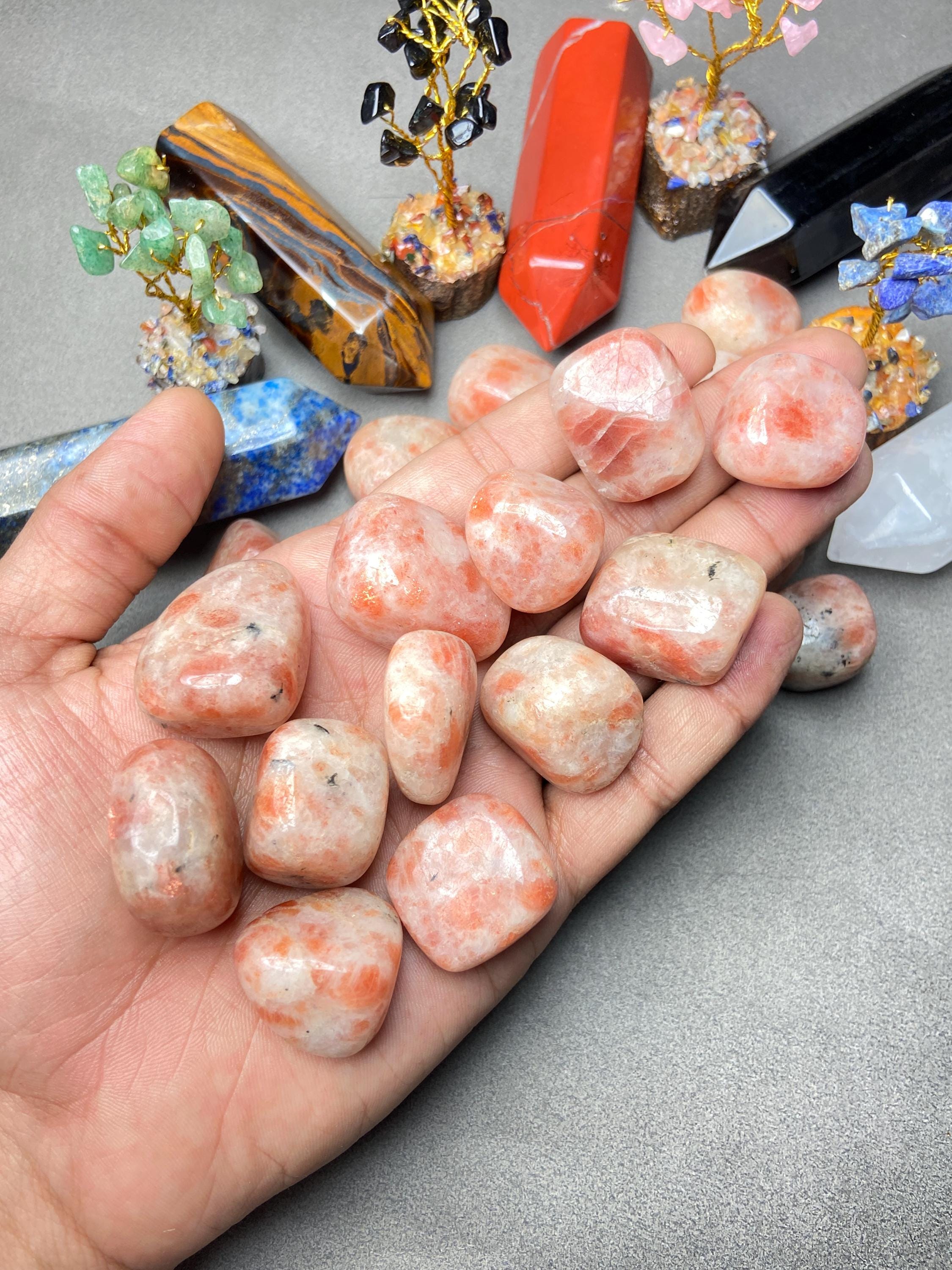 Orange Sunstone Tumble, Polished Gemstone, Crystal Healing
