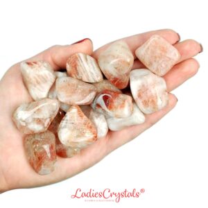 Sunstone Tumbled Stone, Sparkling Orange Crystal, Joy And Altar Ritual Prosperity Gem