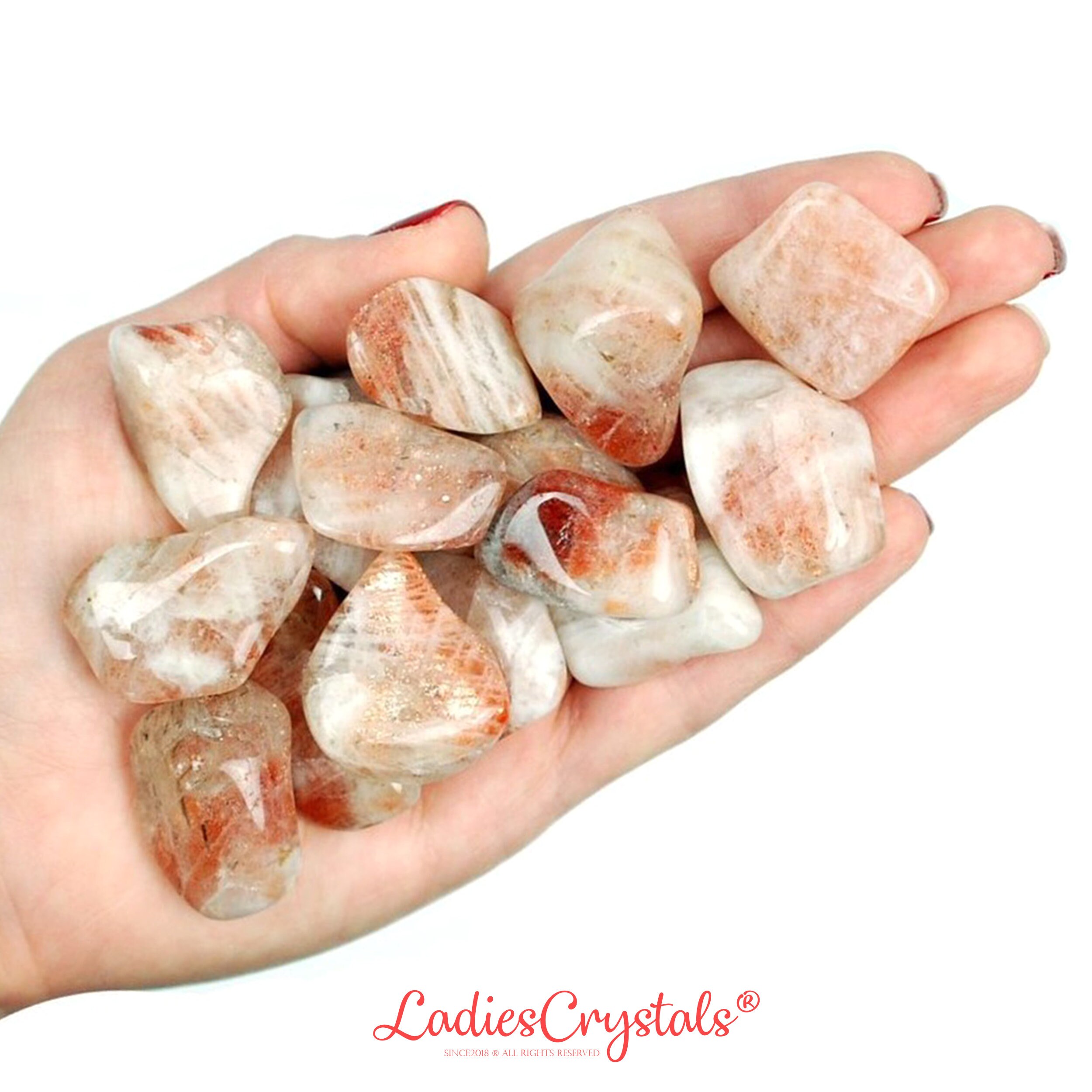 Sunstone Tumbled Stone, Sparkling Orange Crystal, Joy And Altar Ritual Prosperity Gem