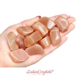 Sunstone Tumbled Stone, Polished Shimmering Crystal, Joy And Solar Altar Decor Gem