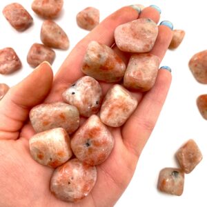 Sunstone Tumble, Tumbled Sunstone, Sunstone Pocket Stone, T-63 Sunstone Tumble, Tumbled Sunstone, Sunstone Pocket Stone, T-63