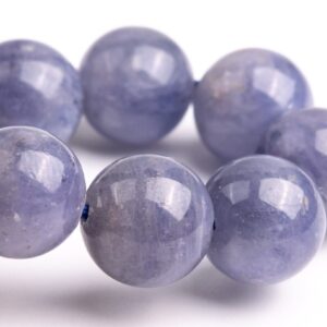 10mm Tanzanite Beads Purple Bracelet Grade Aa+ Genuine Natural Round Gemstone 7" (120884h-206)