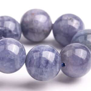 10mm Tanzanite Beads Purple Bracelet Grade Aa Genuine Natural Round Gemstone 7" (120885h-206)