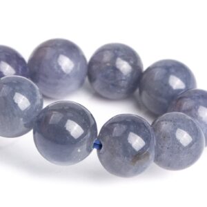 6-7mm Tanzanite Beads Gray Purple Bracelet Grade Aaa Genuine Natural Round Gemstone 7" (120787h-2567)