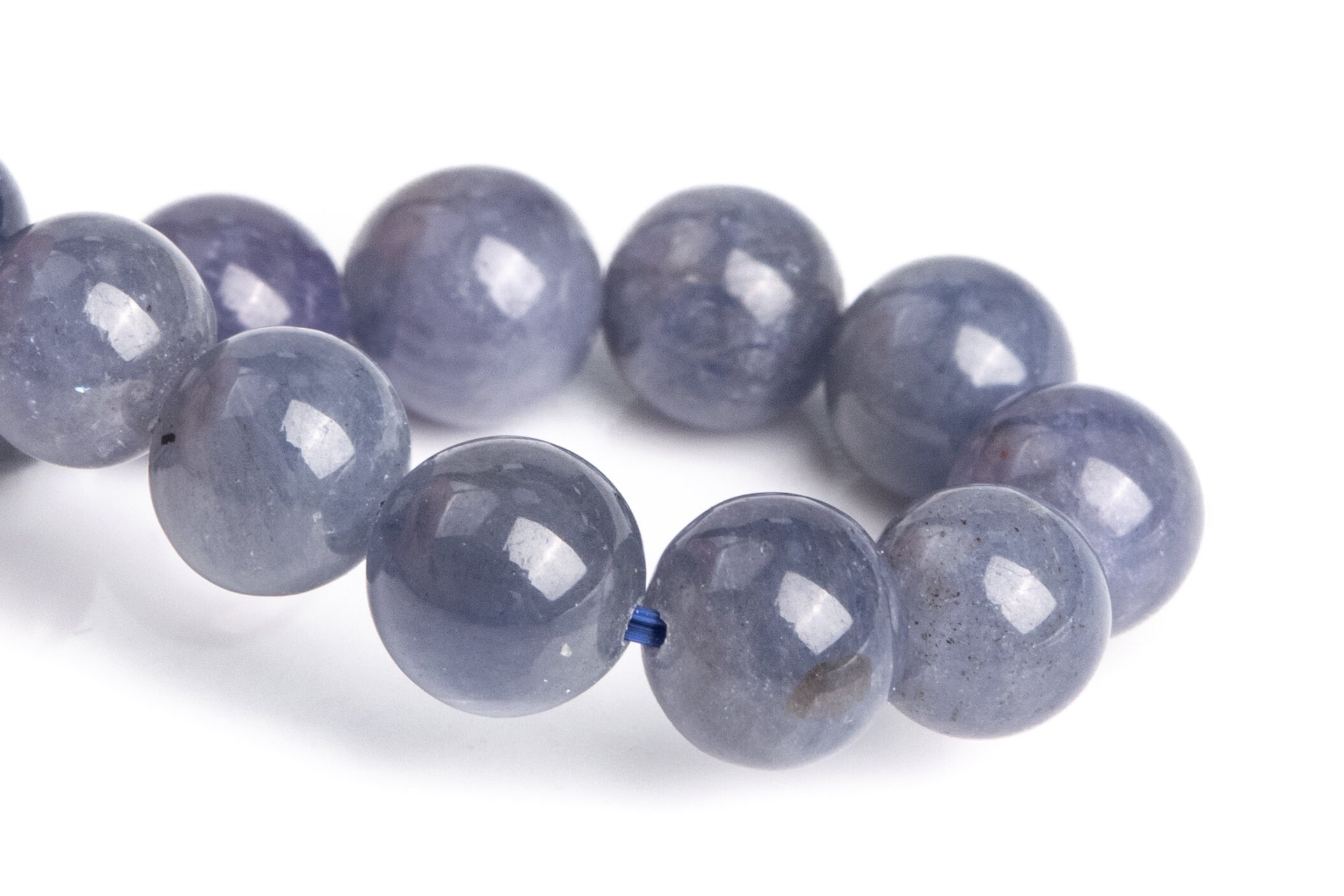 6-7mm Tanzanite Beads Gray Purple Bracelet Grade Aaa Genuine Natural Round Gemstone 7" (120787h-2567)