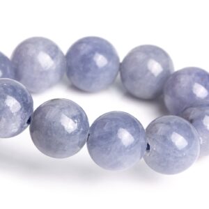6-7mm Tanzanite Beads Light Purple Blue Bracelet Grade Aaa Genuine Natural Round Gemstone 6.5" (120793h-2570)