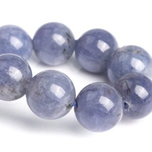6-7mm Tanzanite Beads Gray Purple Bracelet Grade Aa+ Genuine Natural Round Gemstone 7" (120792h-2570)