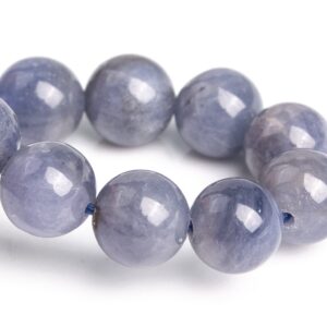 6-7mm Tanzanite Beads Gray Purple Bracelet Grade Aa+ Genuine Natural Round Gemstone 7" (120788h-2567)