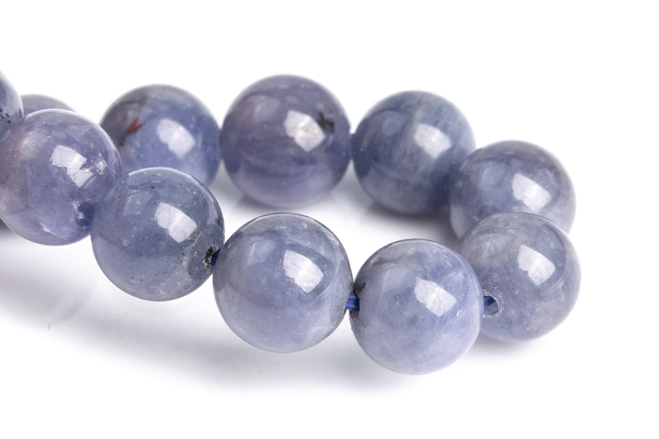 6-7mm Tanzanite Beads Gray Purple Bracelet Grade Aa Genuine Natural Round Gemstone 7" (120789h-2567)